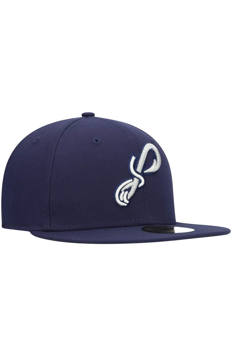 New Era Men's New Era Navy Pensacola Blue Wahoos Authentic Collection Team Alternate 59FIFTY Fitted Hat, Alternate, color, Navy
