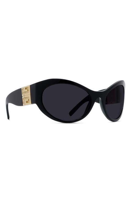 Givenchy 4g 63mm Oversize Cat Eye Sunglasses In Black
