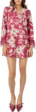 English Factory Feather Trim Minidress