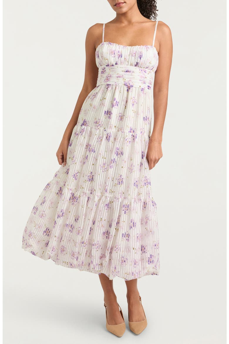 Joie Tossed Poppies Stretch Cotton Dress, Main, color, IVORY MULTI