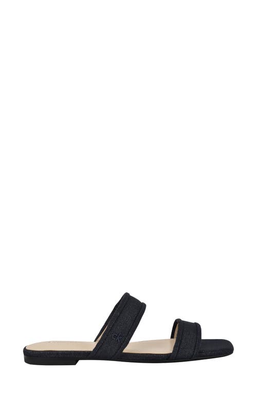 Calvin Klein Felisa Two-strap Sandal In Dark Blue