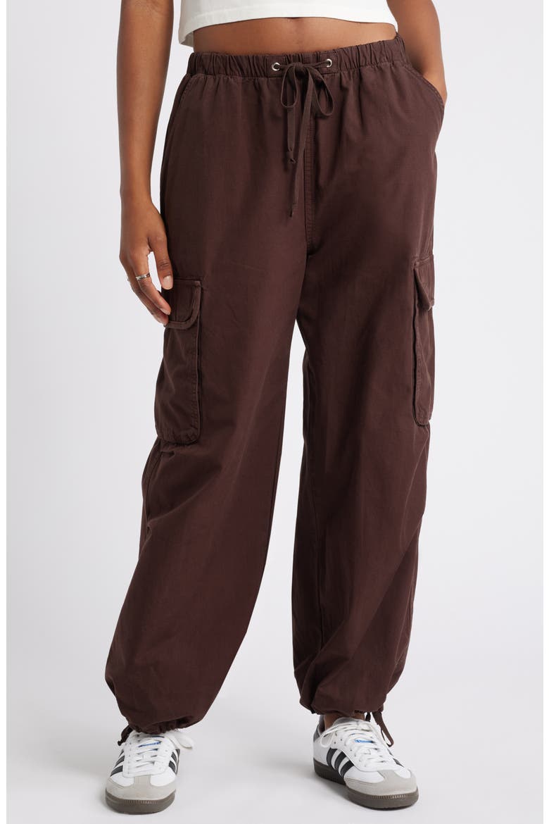 Parachute Cotton Cargo Pants, Main, color, BROWN COFFEE