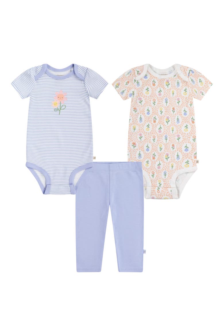 3-Piece Organic Cotton Bodysuit & Pants Set, Main, color, PBKBABY LA