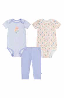 3-Piece Organic Cotton Bodysuit & Pants Set