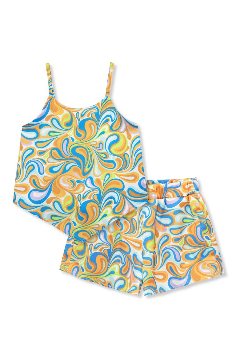 Kids' Swirl Print Camisole & Shorts Set, Main, color, MULTI