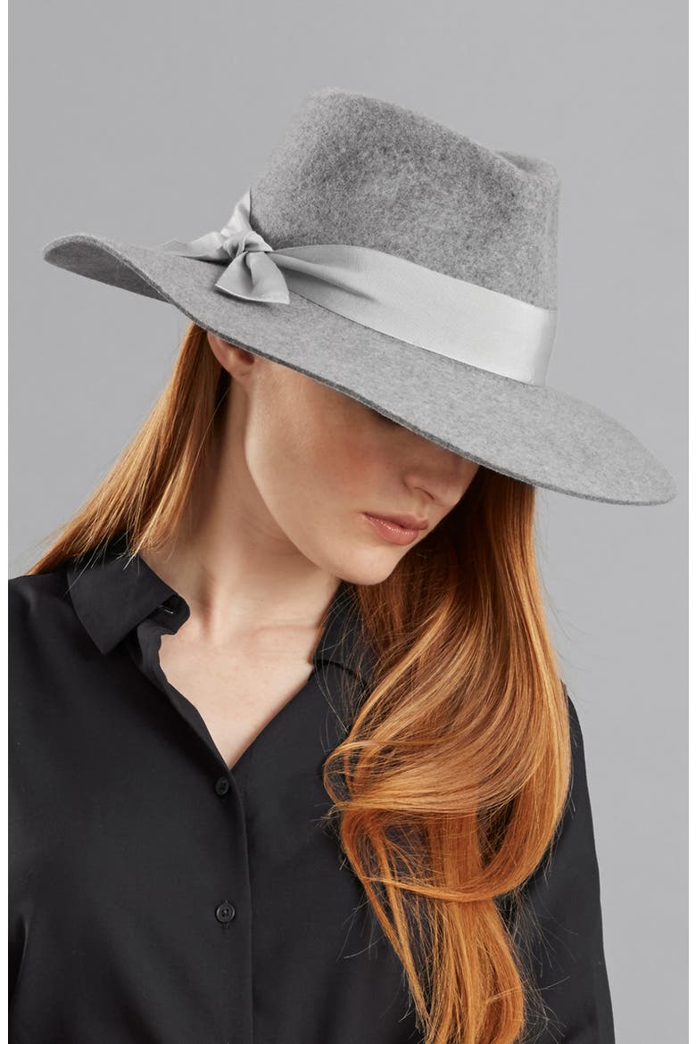 Western Wool Fedora, Alternate, color, FLINT MELANGE/ SILVER