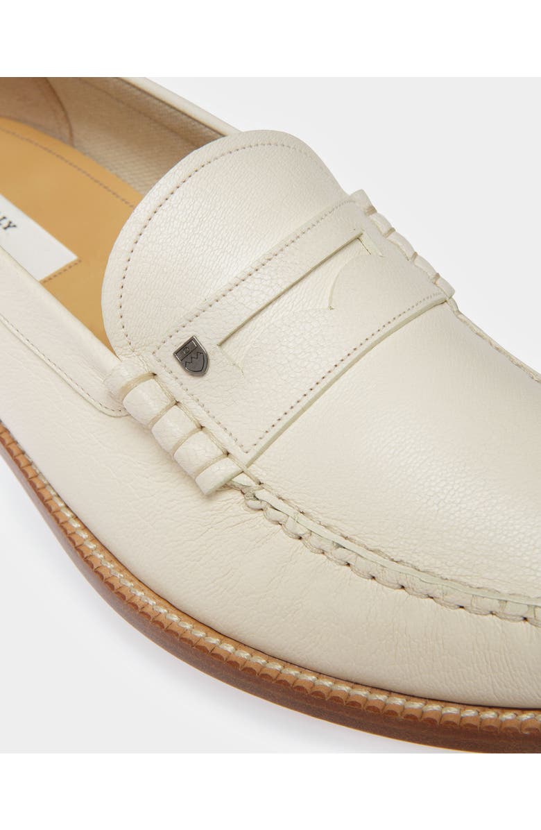 Bally Ron Leather Moccasins, Alternate, color, White