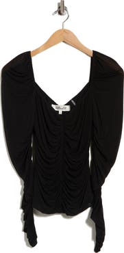 Diane von Furstenberg Princess Ruched Long Sleeve Top
