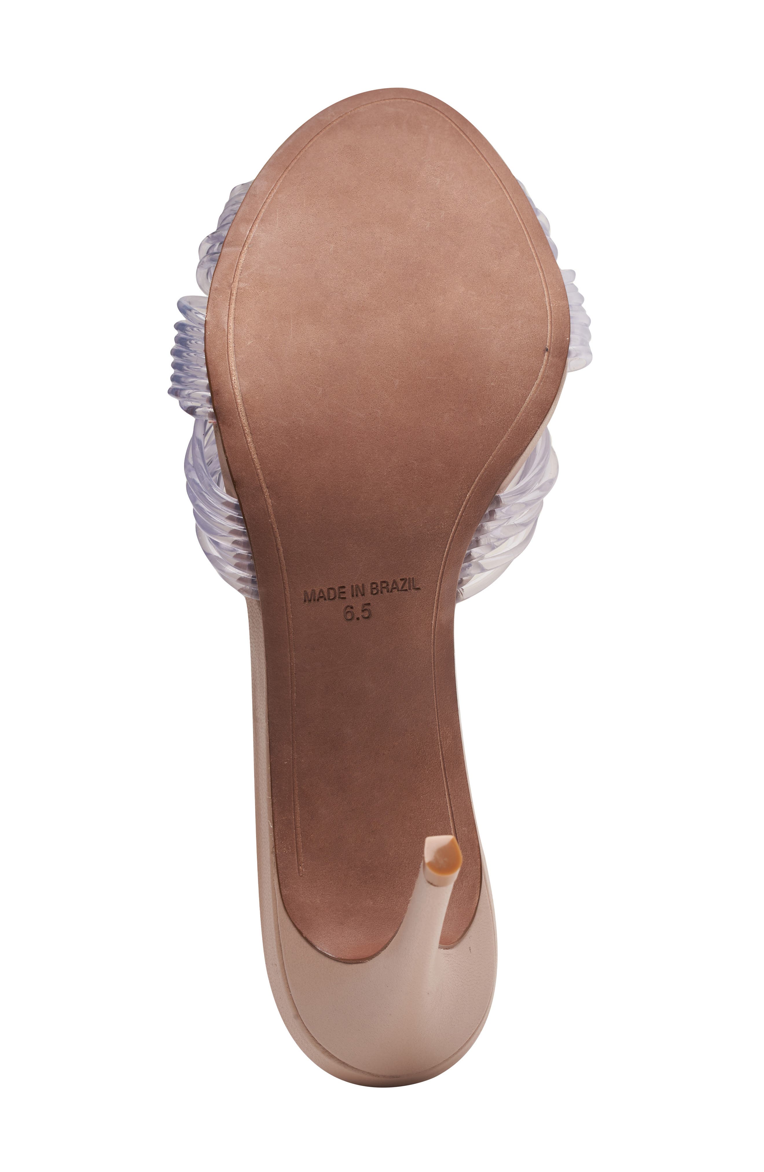 Delilah Slide Sandal, Alternate, color, NUDE/ CLEAR