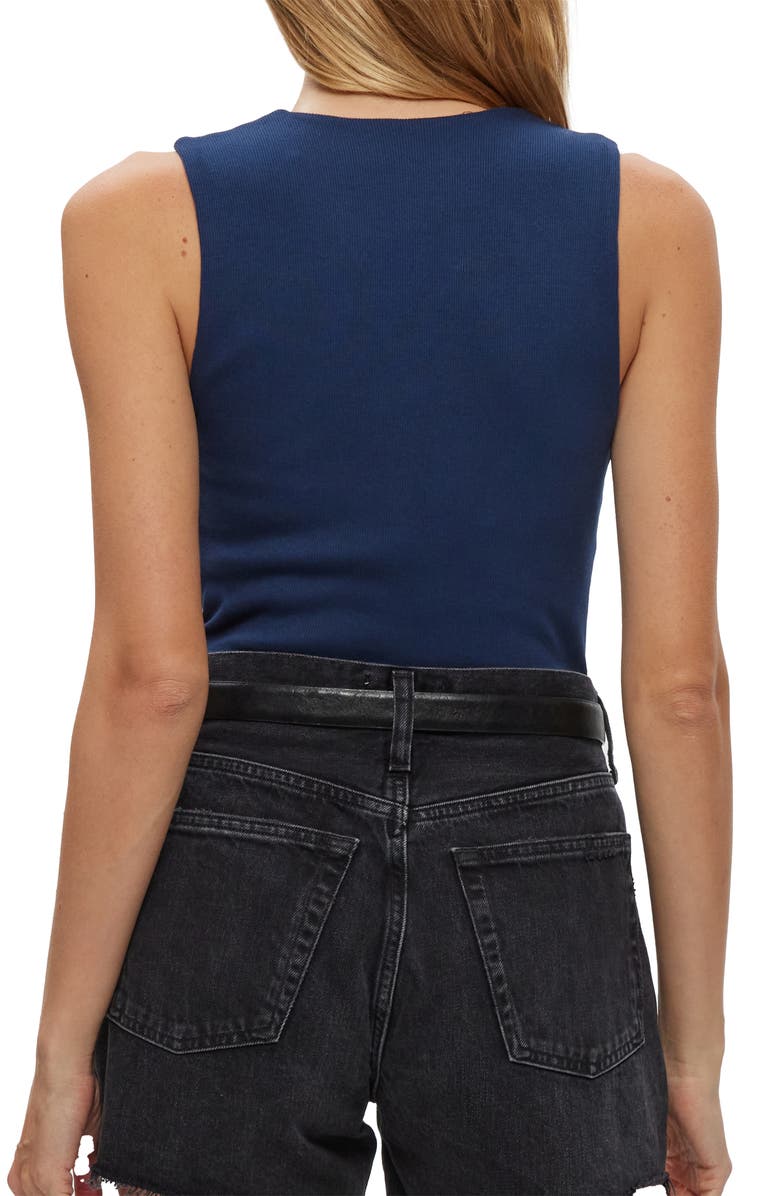 Michael Stars Maribel Square Neck Tank, Alternate, color, Nocturnal