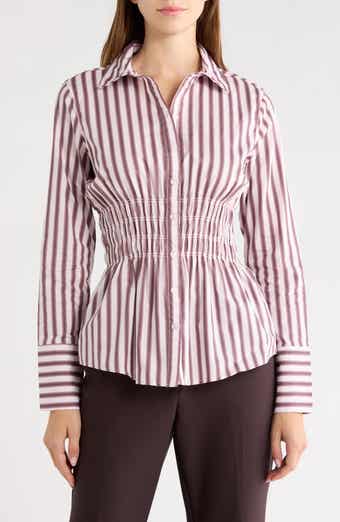Smocked Waist Cotton Shirt