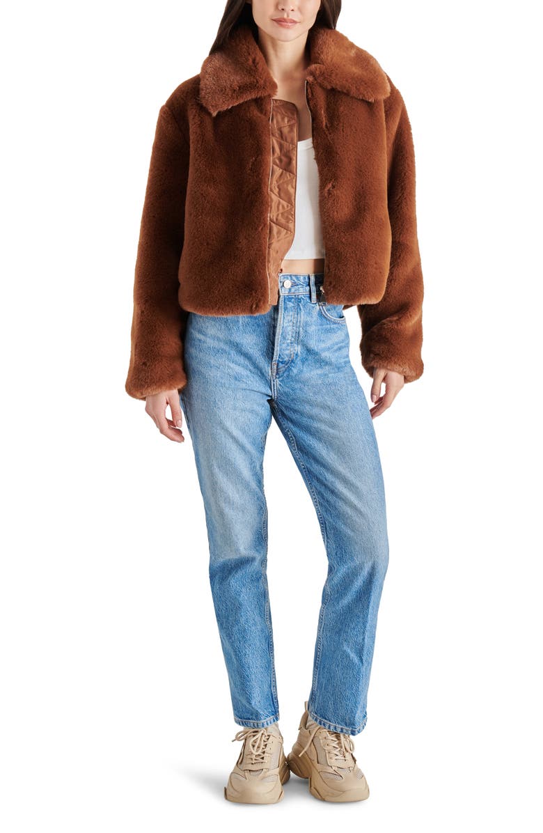 Steve Madden Juniper Faux Fur Coat, Alternate, color, 