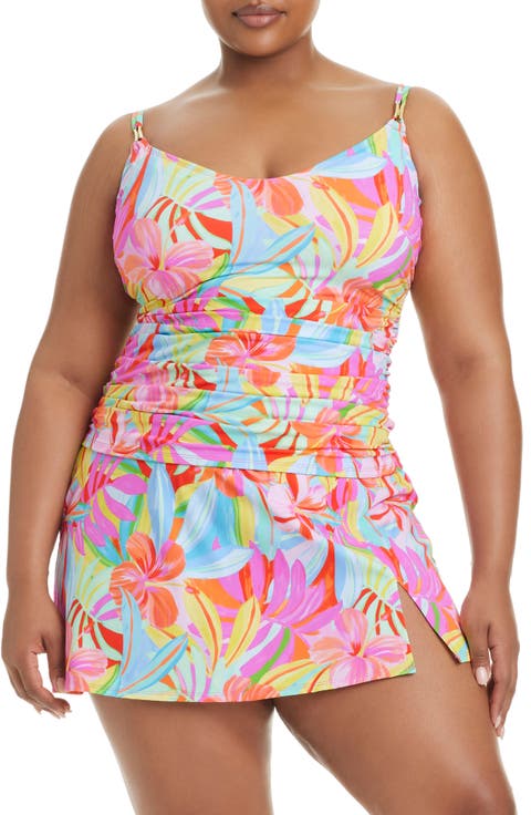 High Waist Skirted Bikini Bottoms (Plus)