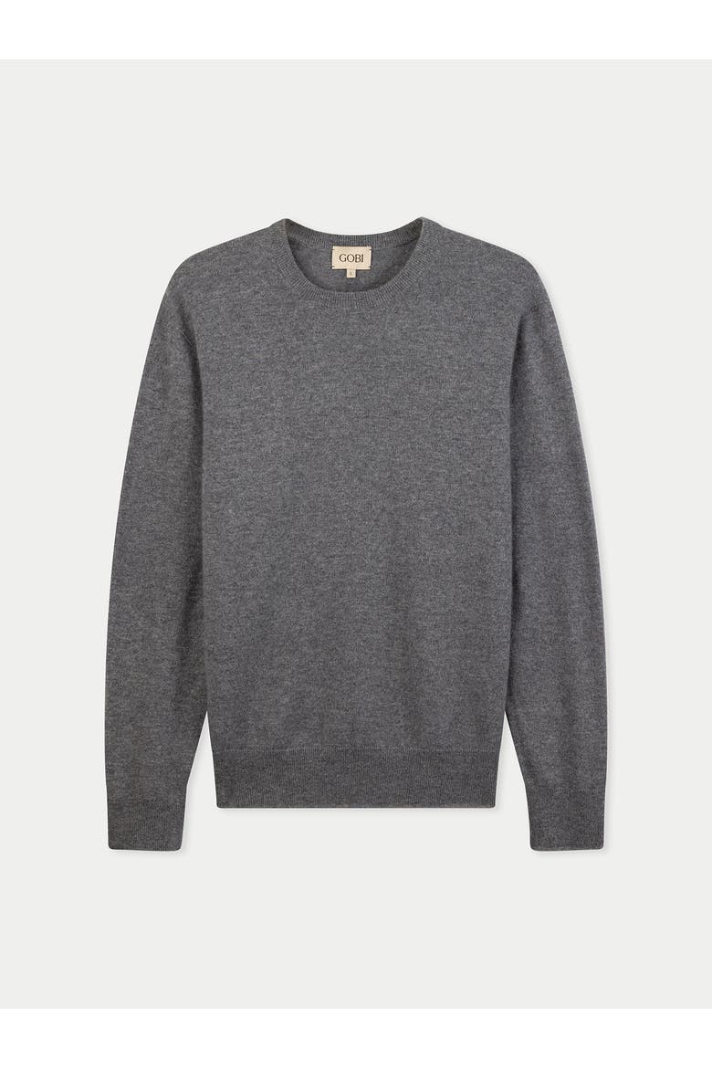 Timeless Crewneck Cashmere Sweater, Main, color, dim gray