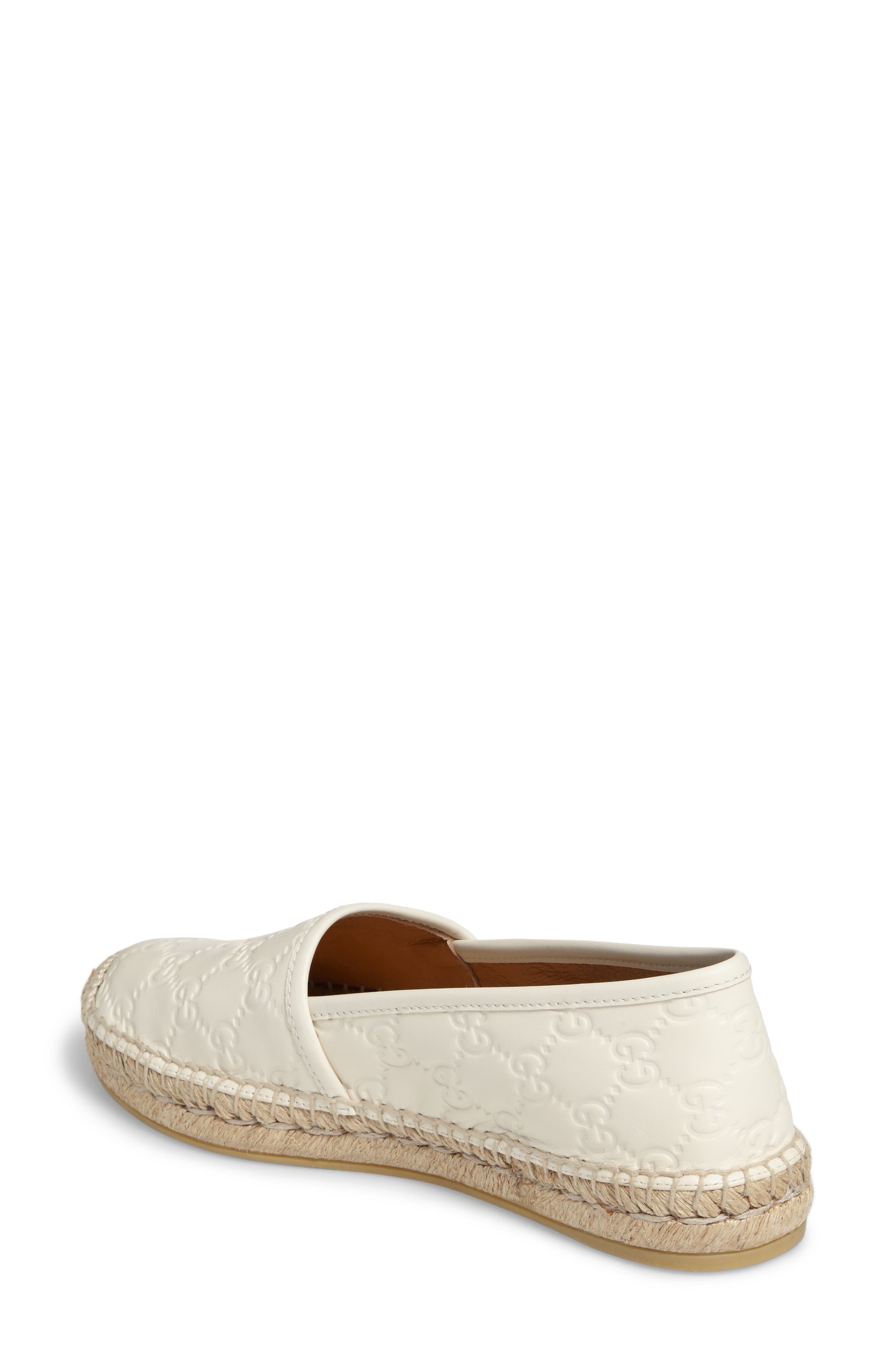 Pilar Espadrille Flat, Alternate, color, WHITE LEATHER