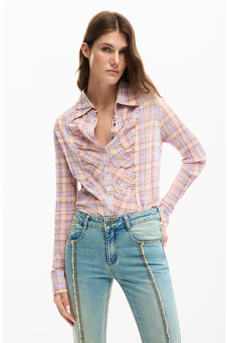 Embroidered Flare Jeans, Alternate, color, MEDIUM BLUE