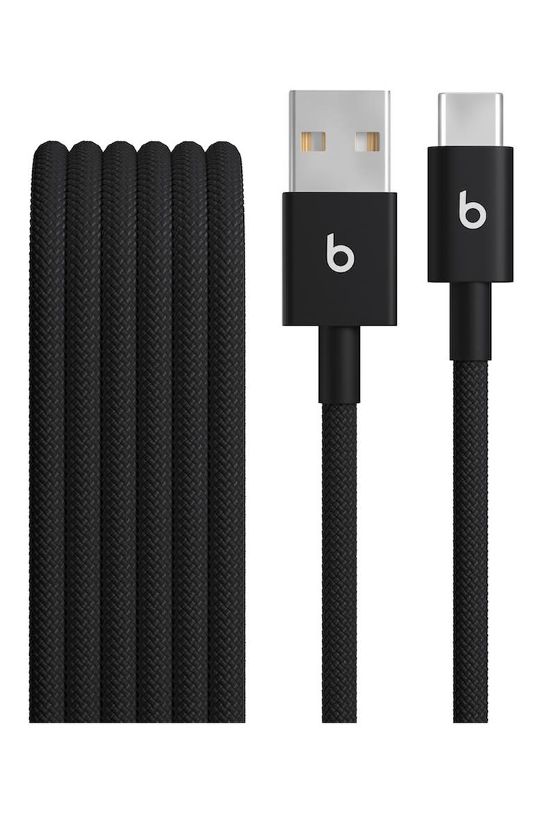 USB-A to USB-C Woven Cable, Main, color, BLACK