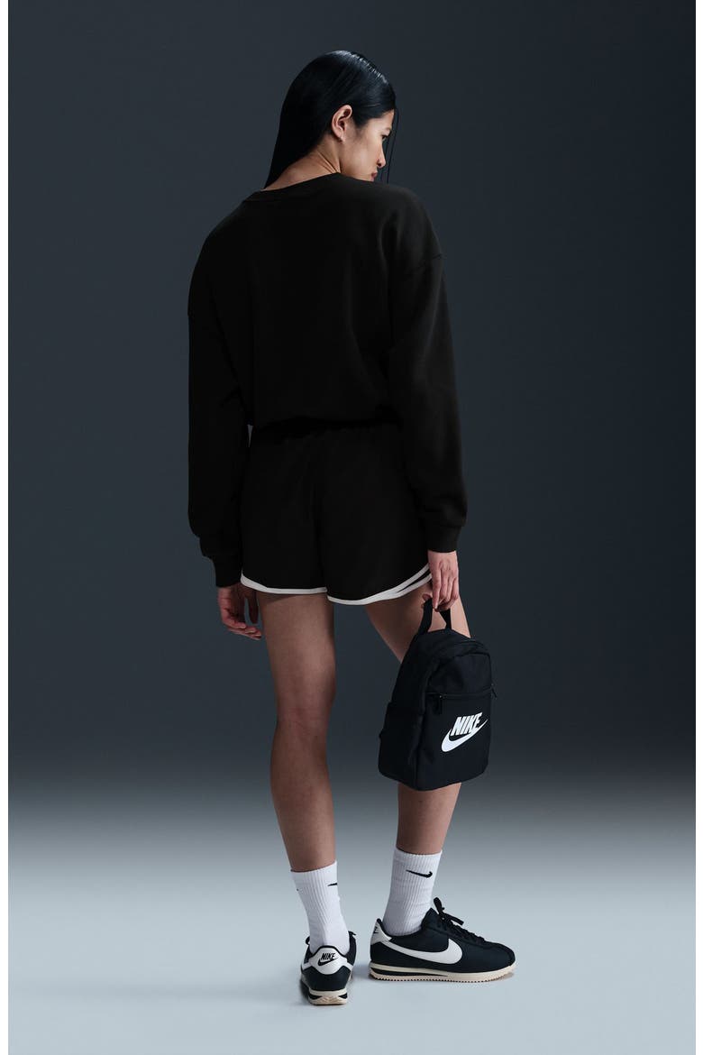 Club Fleece Loose Fit Crewneck Sweatshirt, Alternate, color, BLACK/ WHITE
