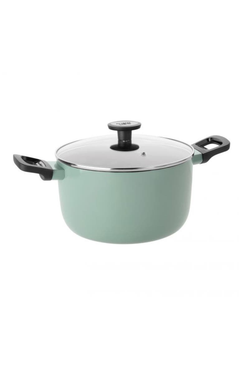 Leo 7-Piece Cookwear Set, Alternate, color, GREEN/ BLACK