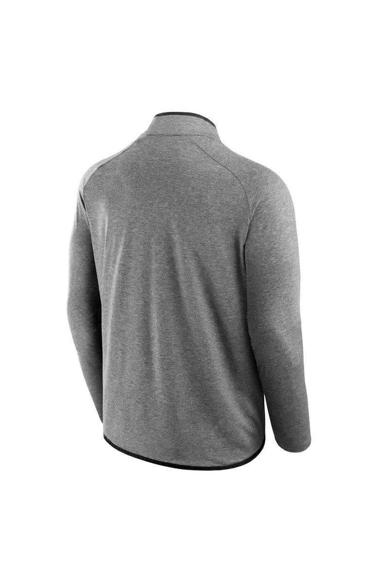 FANATICS Unisex Fanatics Charcoal Las Vegas Raiders Front Office Performance Primary Quarter-Zip Jacket, Alternate, color, Charcoal