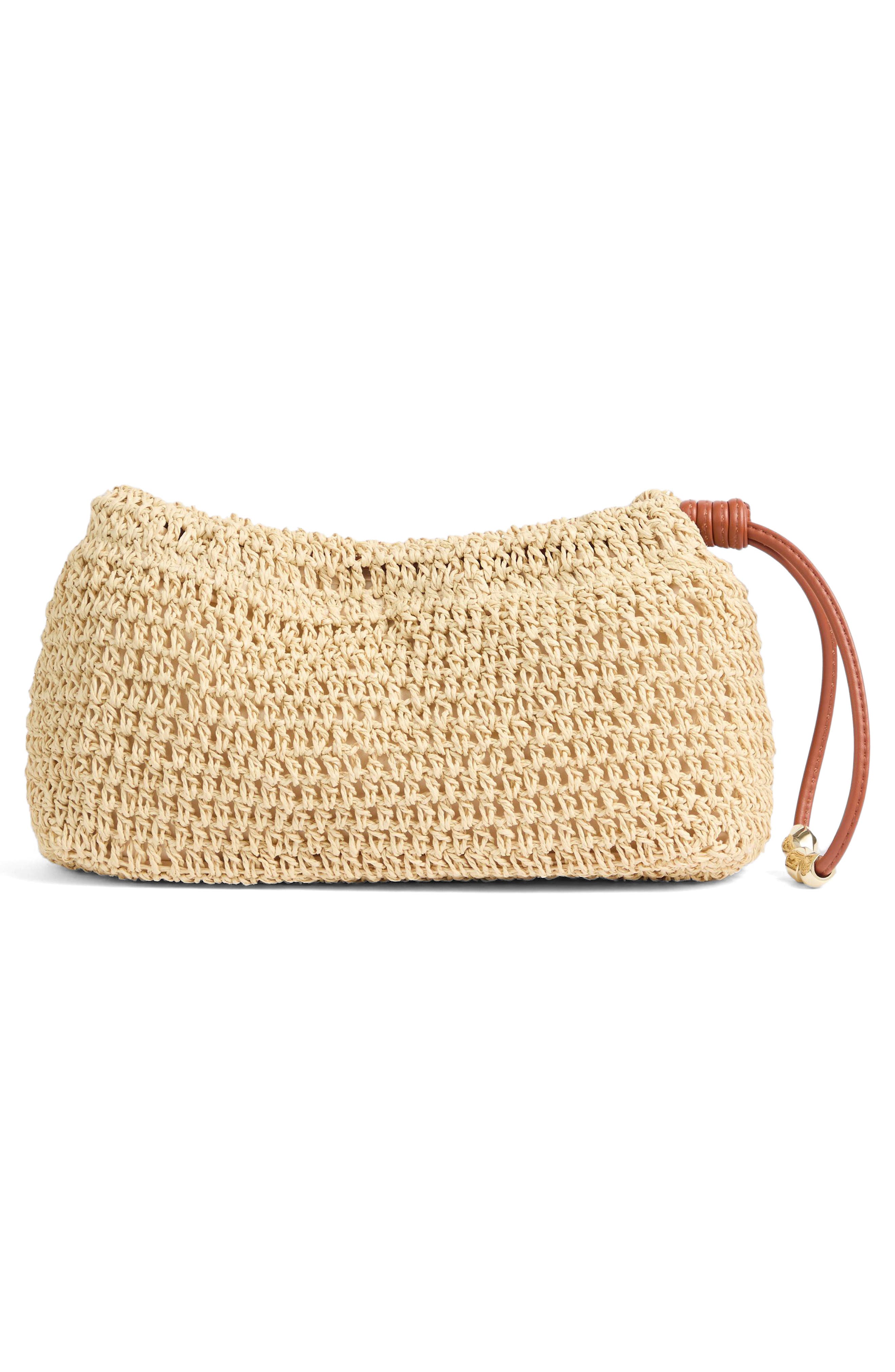 LK Bennett Isita Braided Clutch, Alternate, color, Natural