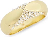 Covet Pyramid Pavé Crystal Band Ring