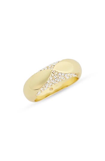 Covet Pyramid Pavé Crystal Band Ring