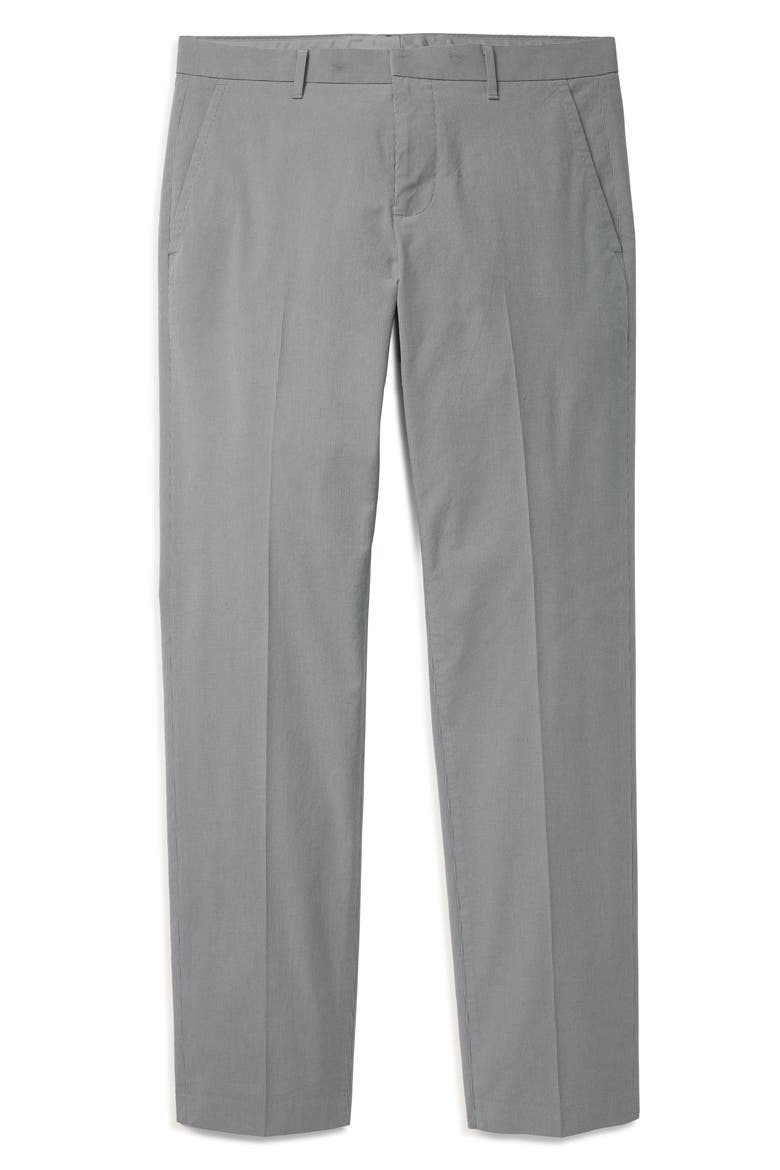 Weekday Warrior Slim Fit Flat Front Pants, Alternate, color, TUESDAY GREY BLUE FINE STRIPE