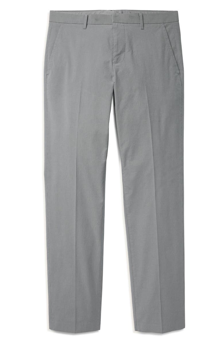 Bonobos Weekday Warrior Slim Fit Flat Front Pants, Alternate, color, Tuesday Grey Blue Fine Stripe