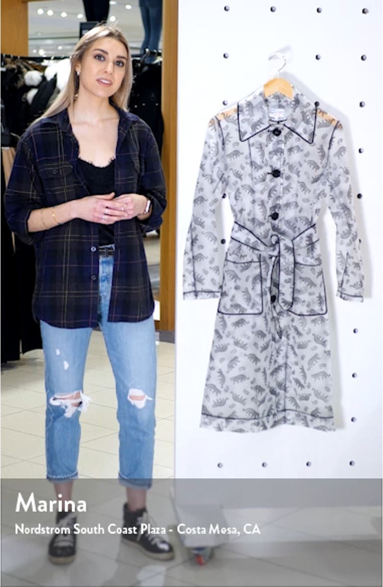 Jen Cheetah Print Translucent Trench Raincoat, sales video thumbnail