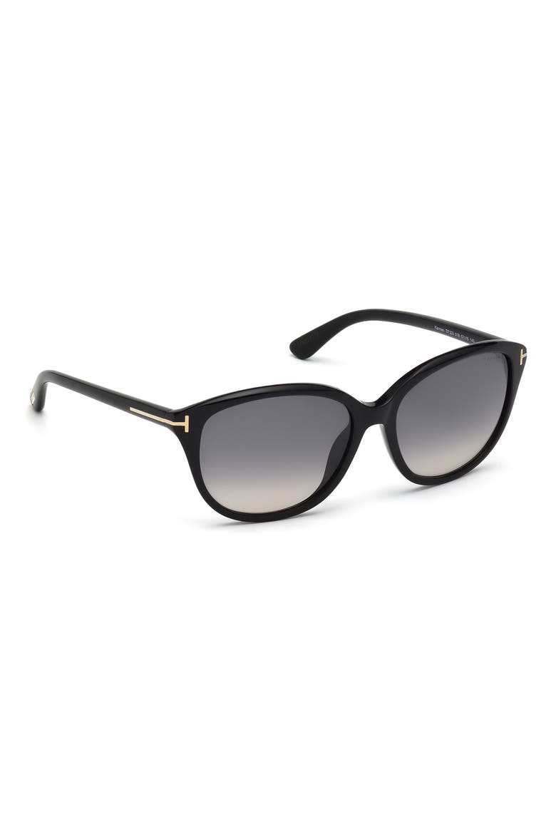 'Karmen' 57mm Sunglasses, Alternate, color, SBLK/SMK