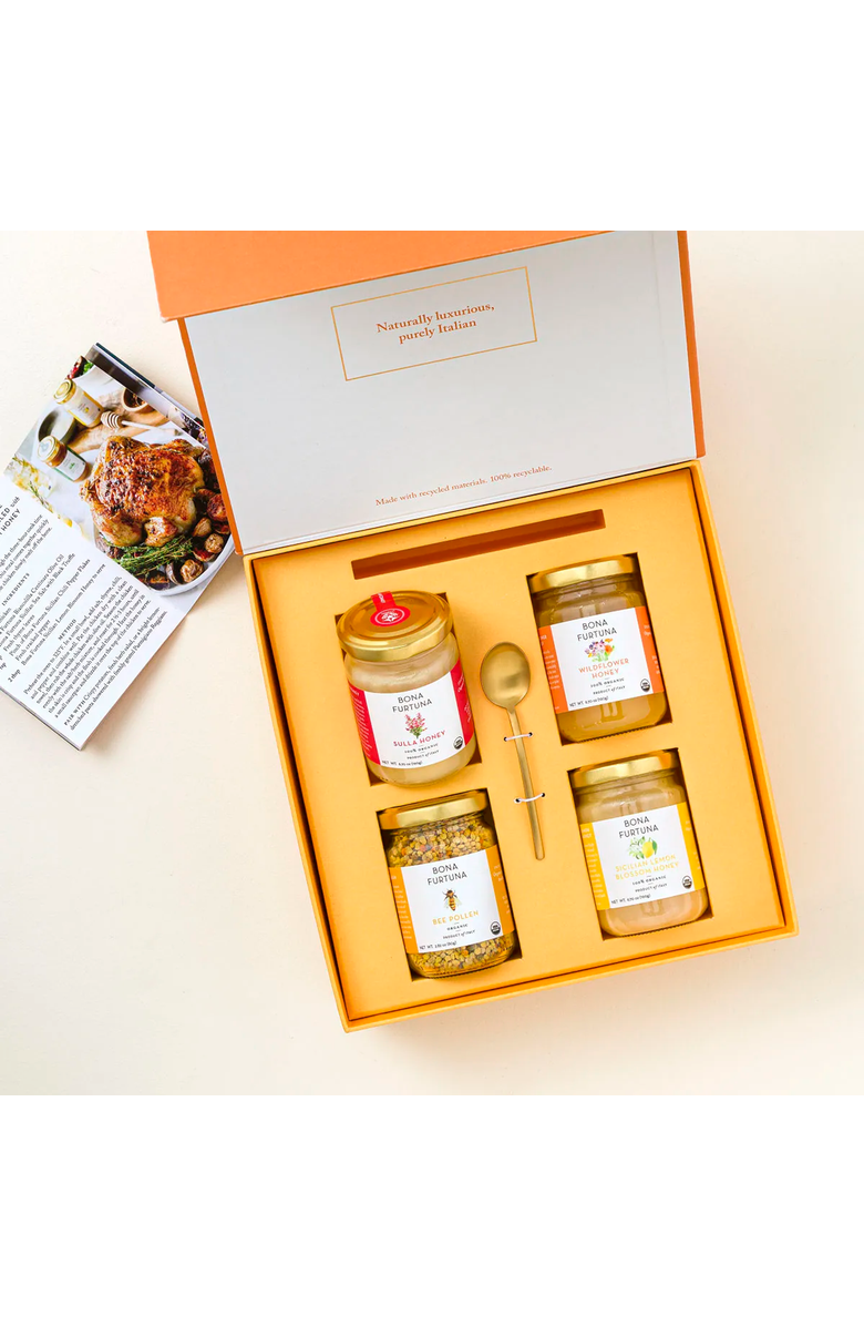 Uncommon Goods Taste of Italy Naturally Infused Raw Honey Set by Bona Furtuna, Alternate, color, 