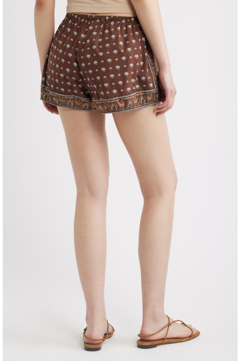 Vienna Print Cotton Shorts, Alternate, color, TERRE FOULARD DE LA MER