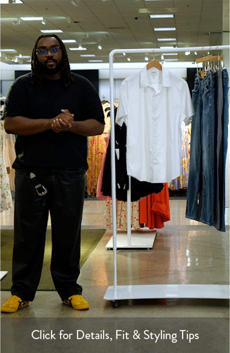 Tech Slim Fit Microdot Short Sleeve Performance Button-Up Shirt, sales video thumbnail