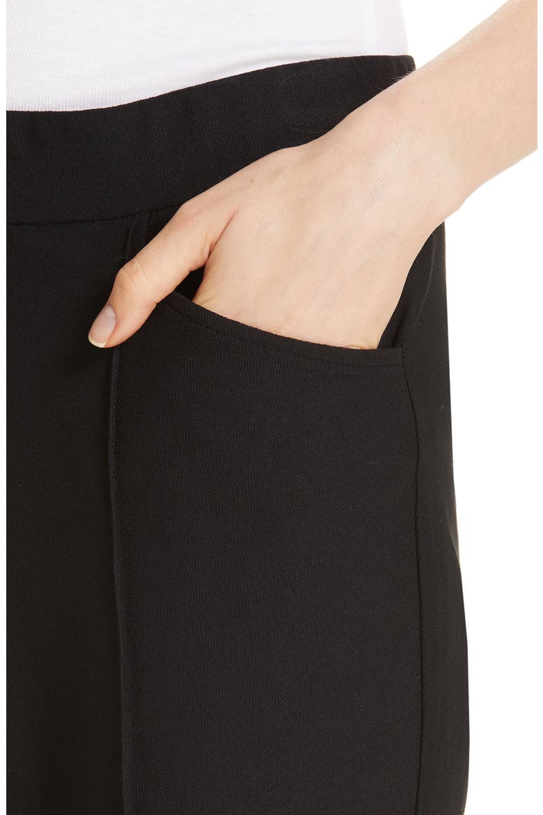 Slim Knit Ankle Pants, Alternate, color, BLACK