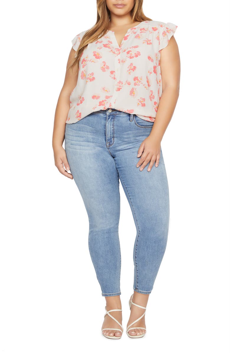 Sanctuary Firefly Floral Blouse, Alternate, color, 