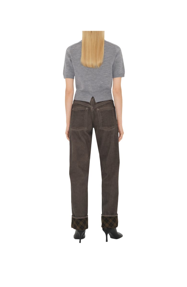 Burberry Mirrored Horse Wool Blend Polo Shirt, Alternate, color, 