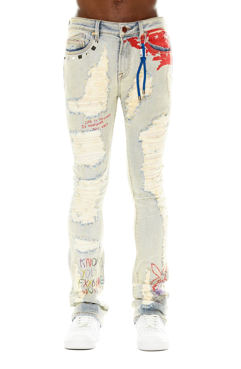 Cult of Individuality Lenny Distressed Bootcut Jeans, Main, color,