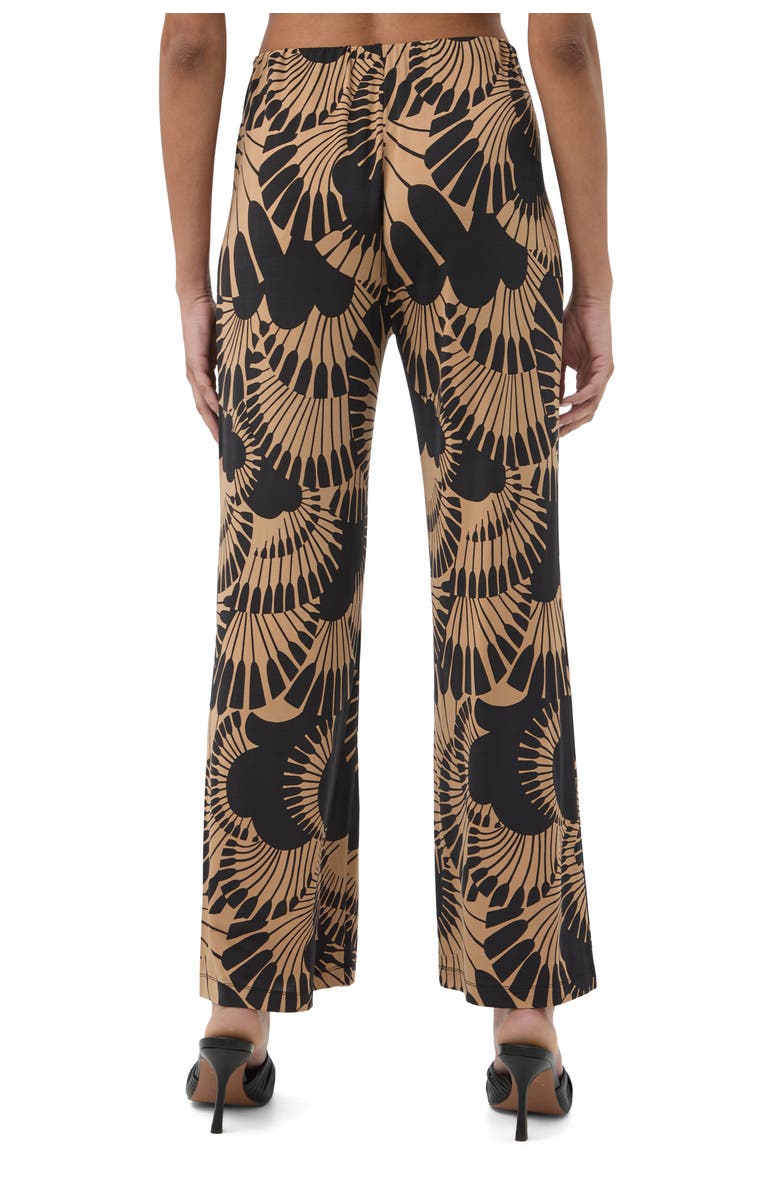 Trina Turk Atoll Printed Jersey Pant, Alternate, color, Black/Camel