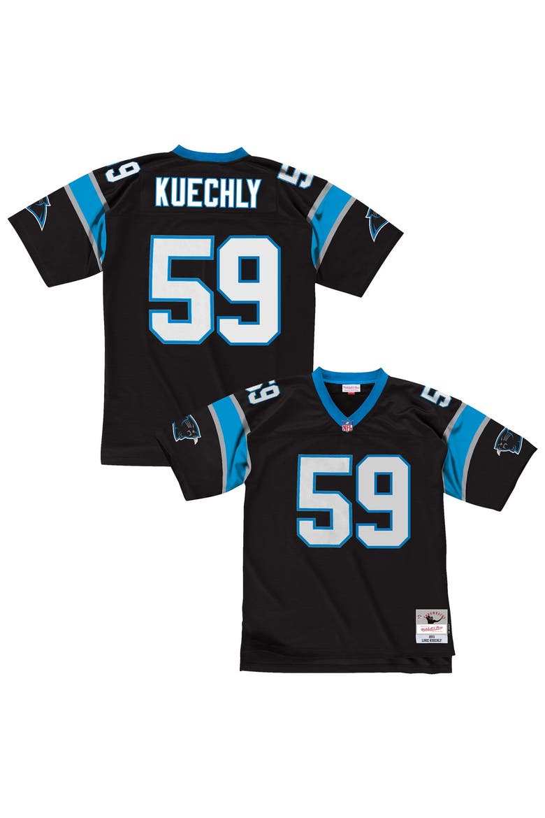 Men's Mitchell & Ness Luke Kuechly Black Carolina Panthers 2013 Legacy Throwback Replica Jersey, Main, color, Black