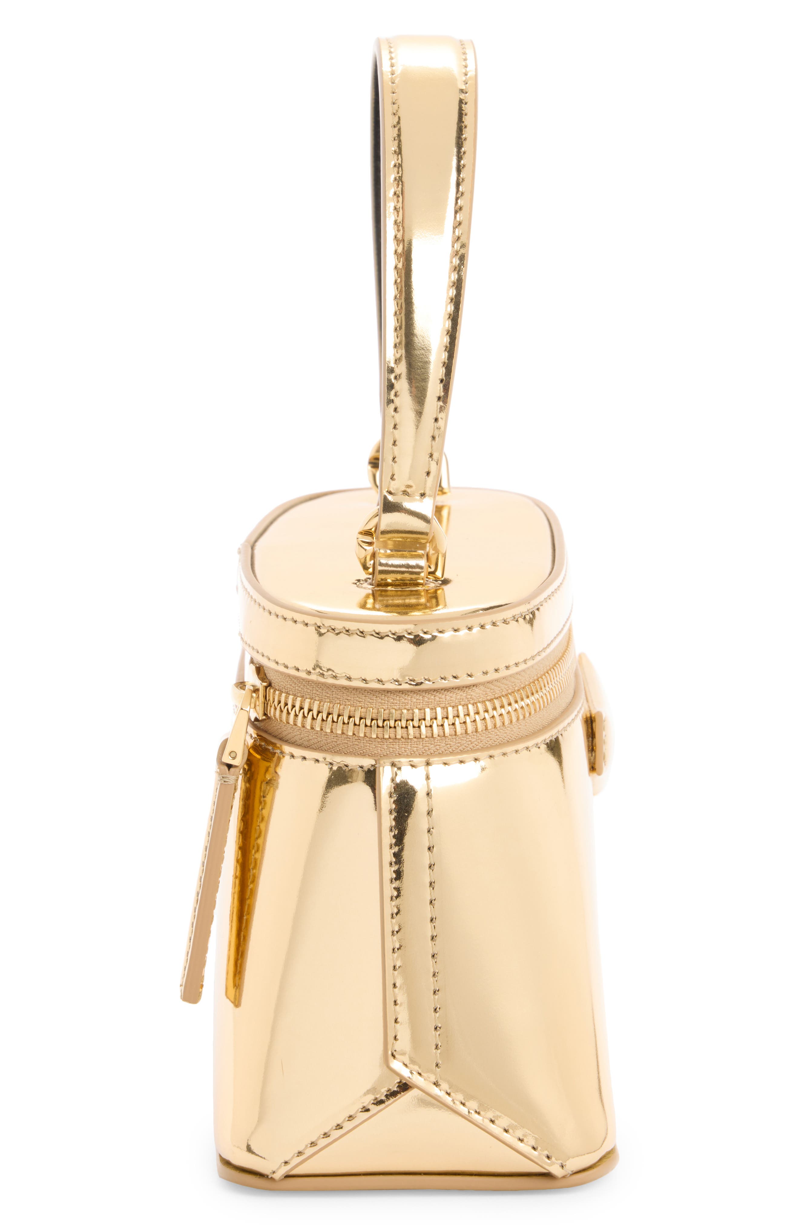 Antigona Metallic Leather Vanity Bag, Alternate, color, GOLDEN