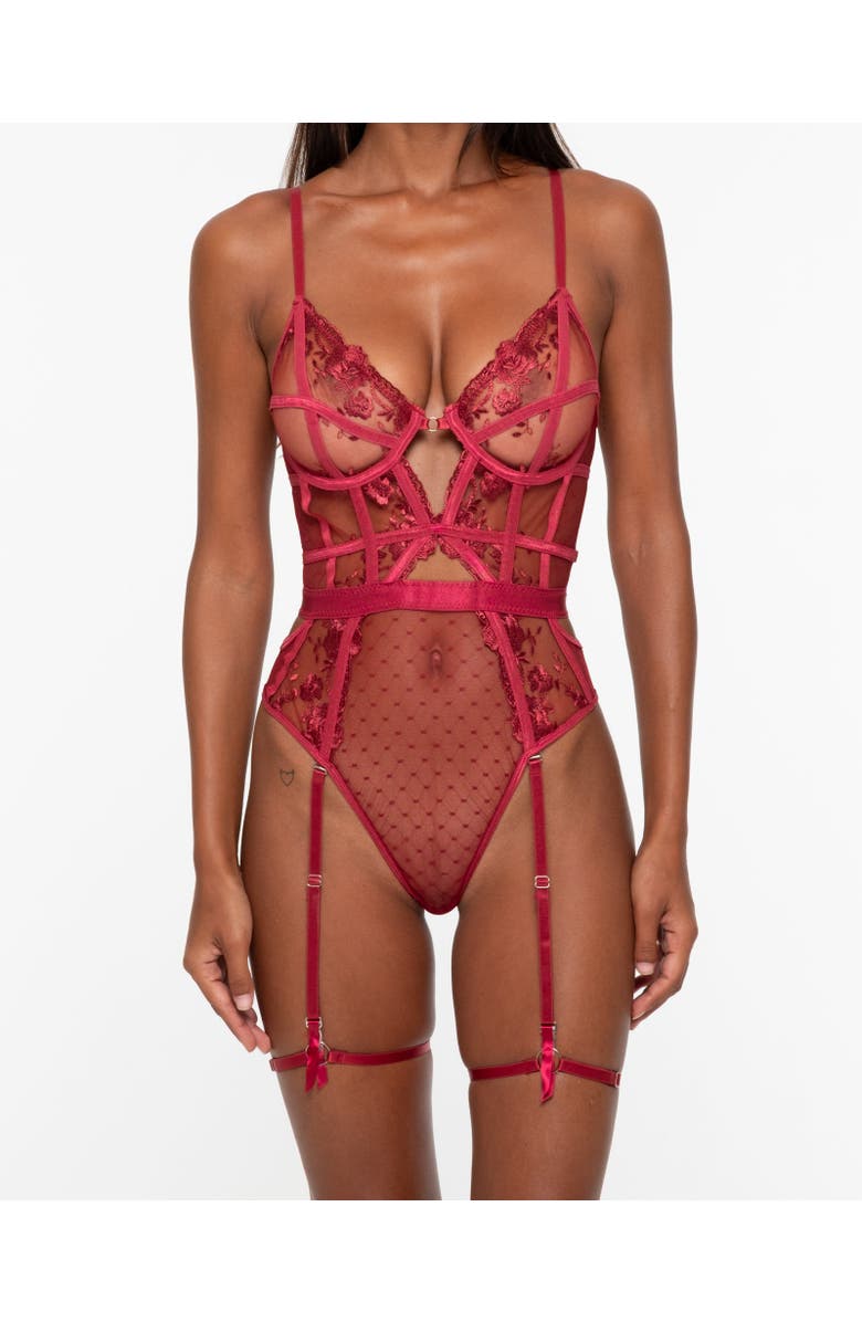 One Empire Béatrice Bodysuit, Main, color, Burgundy