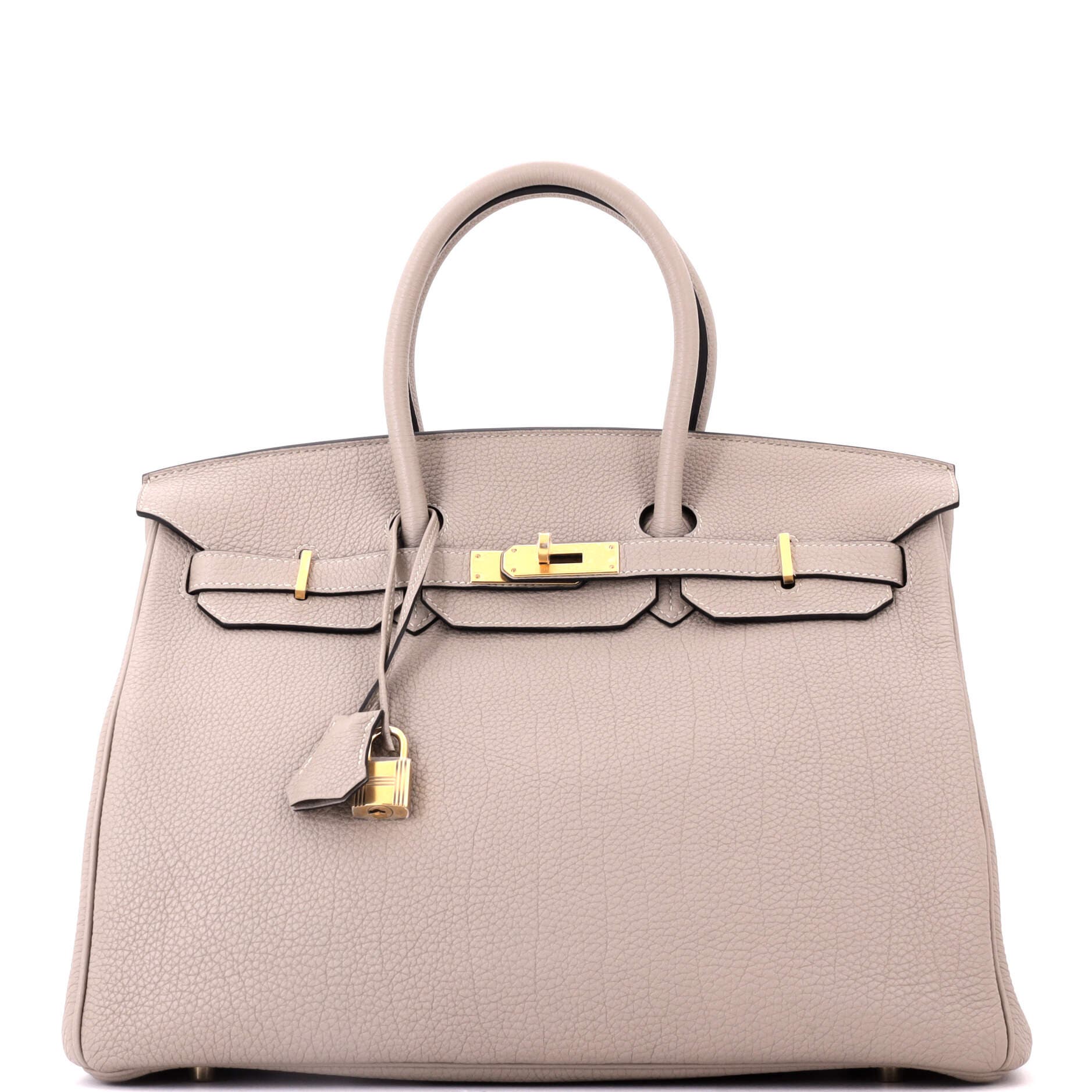 Birkin Handbag Grey Togo with Gold Hardware 35, Main, color, Grey