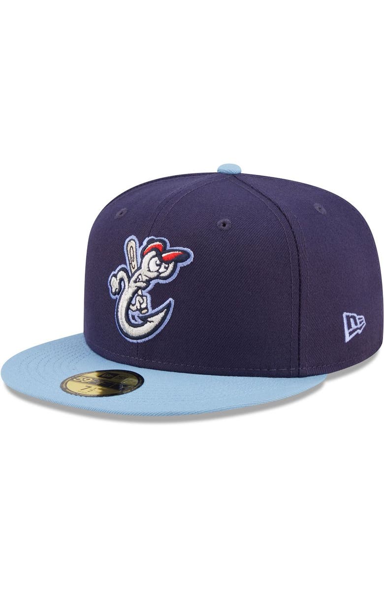 New Era Men's New Era Navy Corpus Christi Hooks Authentic Collection 59FIFTY Fitted Hat, Alternate, color,