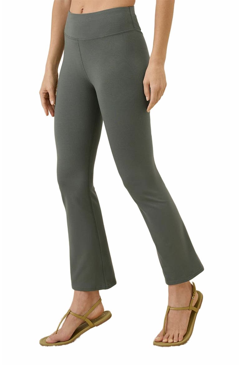On the Go-To Cropped Bootcut Legging Made with Organic Cotton, Alternate, color, Castor Grey