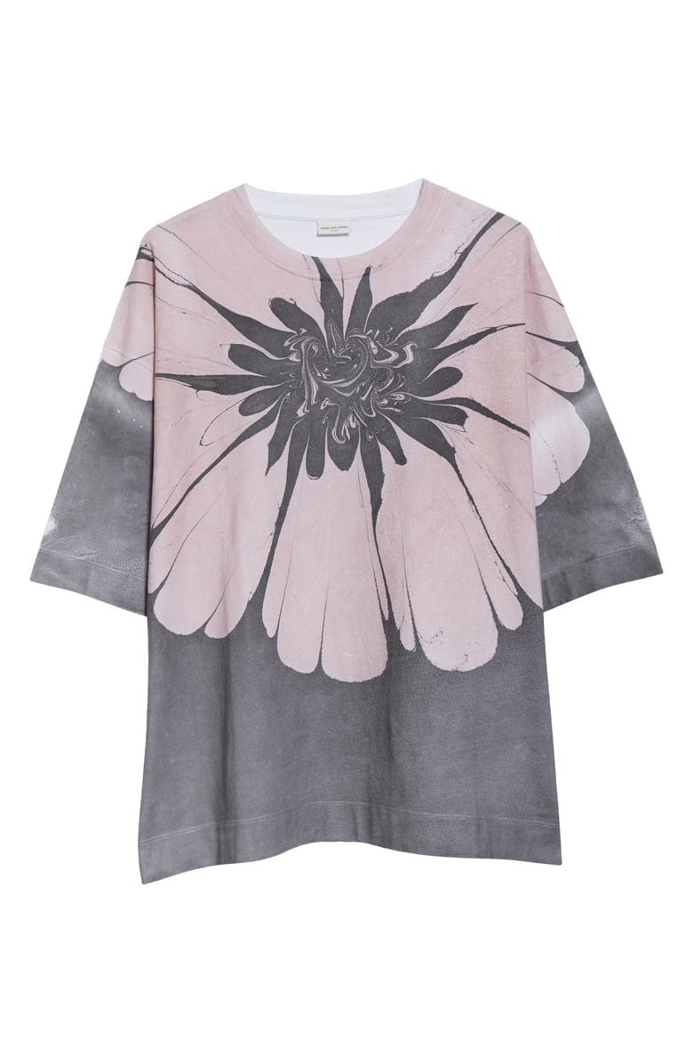 Dries Van Noten Hen Floral & Solid Oversize T-Shirt, Alternate, color, Dessin