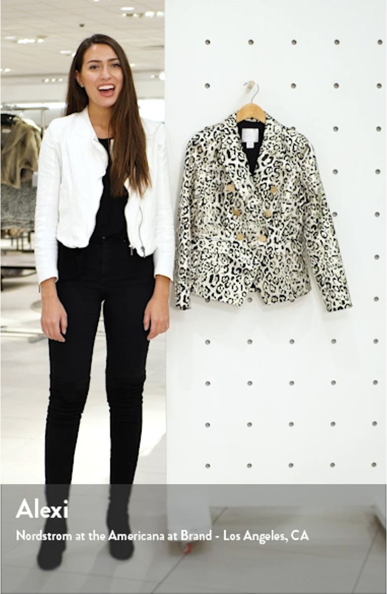 Metallic Leopard Jacquard Blazer, sales video thumbnail