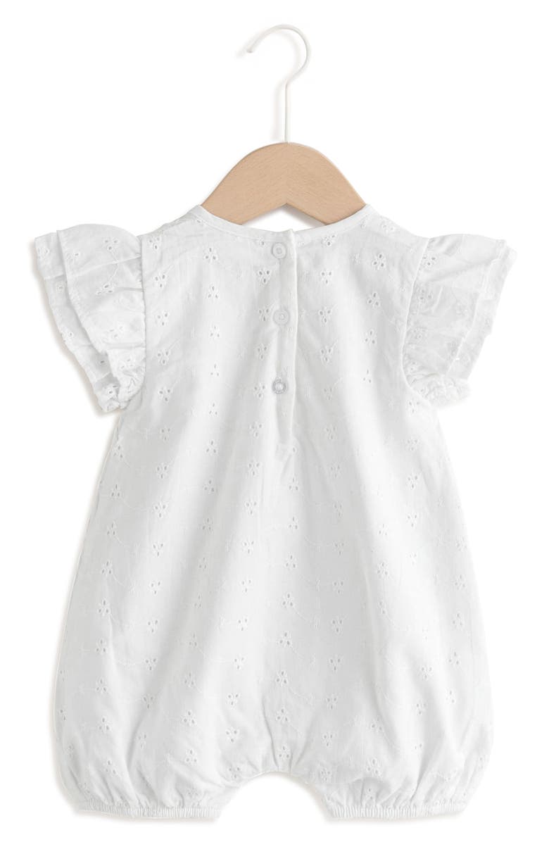 NEXT Eyelet Embroidered Wrap Romper, Alternate, color, White