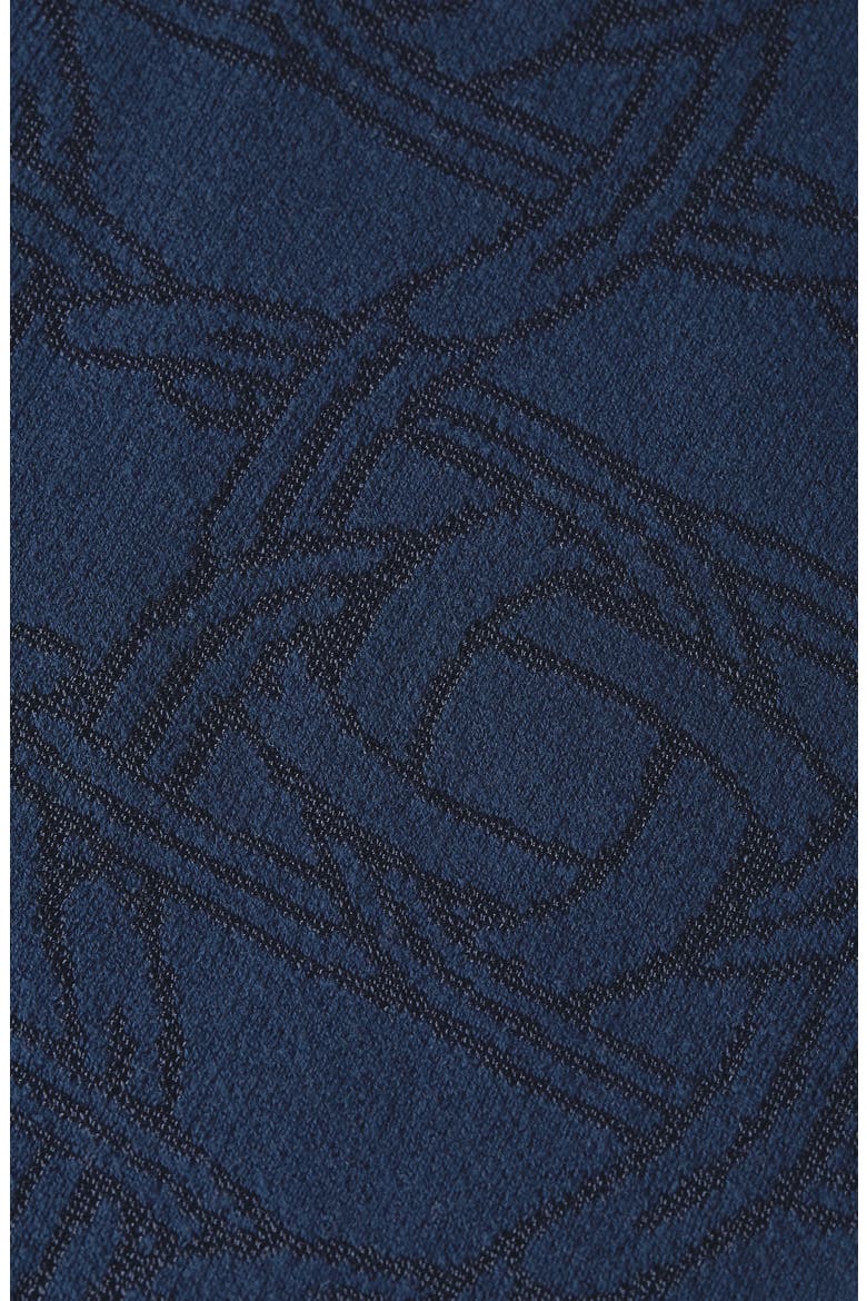 Tone-on-Tone Jacquard Short Sleeve Button-Up Knit Shirt, Alternate, color, HORSESHOES INFINITY