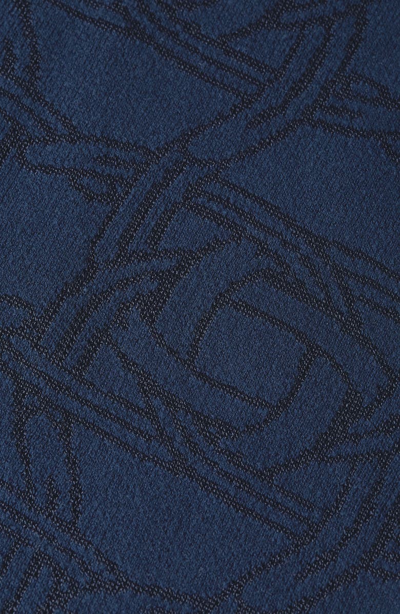 Scotch
Soda Tone-on-Tone Jacquard Short Sleeve Button-Up Knit Shirt, Alternate, color,